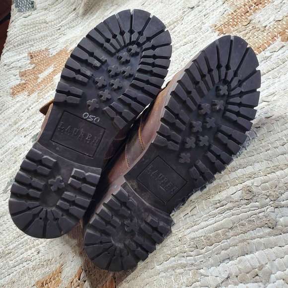 Lauren Ralph Lauren Major Moto Harness Lace Up Boot 7.5 - Picture 8 of 9